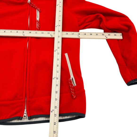 Old Navy Red Full-Zip Fleece Hoodie Jacket With Pockets & Hood L - Picture 4 of 5
